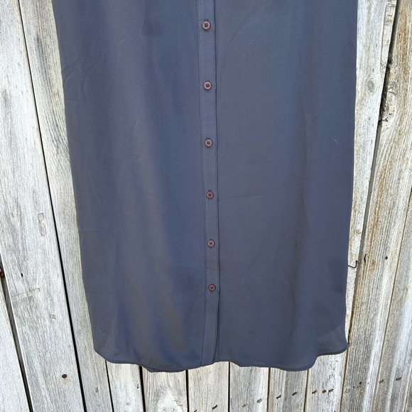 Bailey 44 Silk Mixed Media Shirt Dress Grey M - Picture 7 of 15